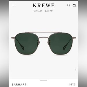 Krewe Earhart Matte Gunmetal Titanium Polarized Sunglasses. Brand New!